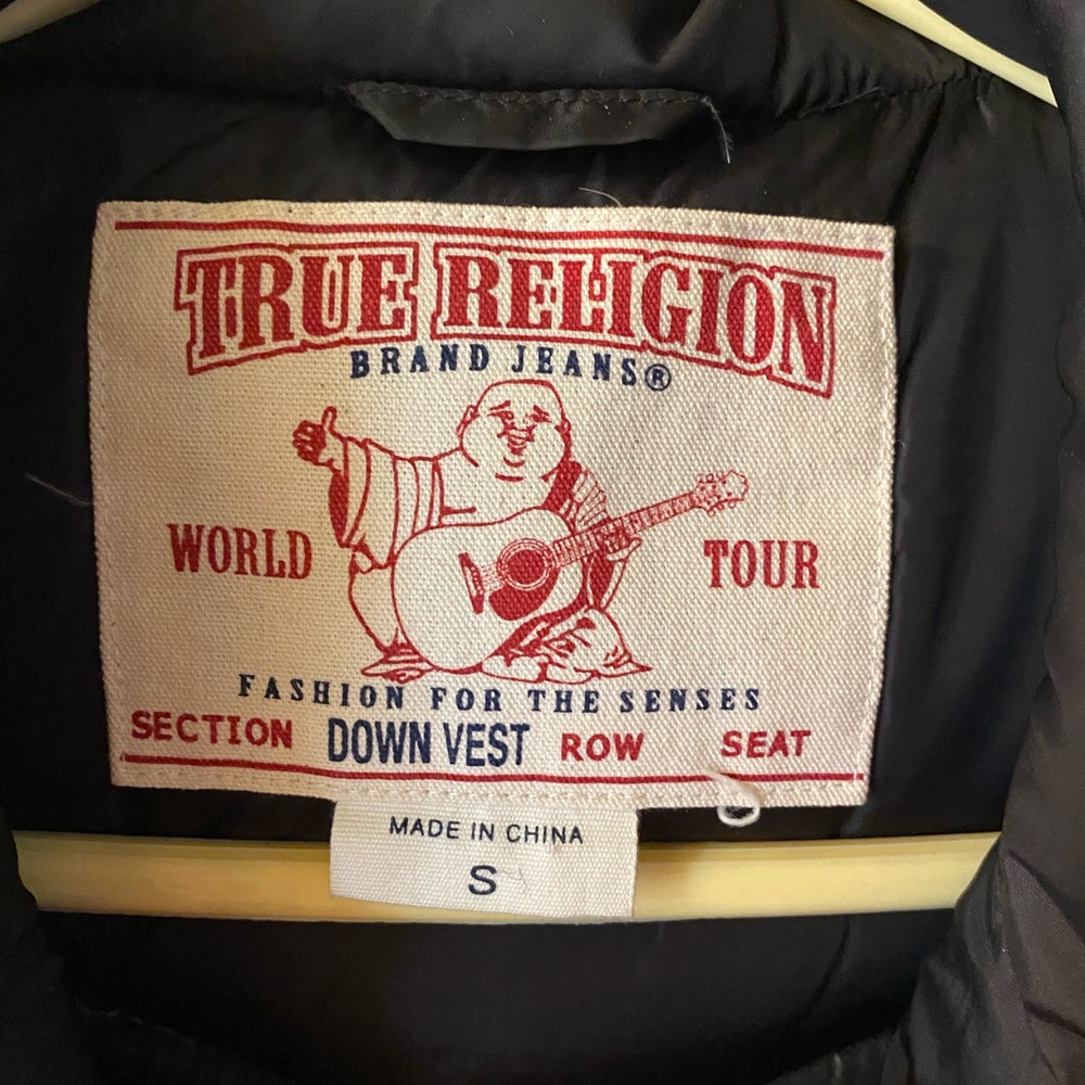 *SOLD*True Religion Puffer Vest Black Small - Picture 4 of 4